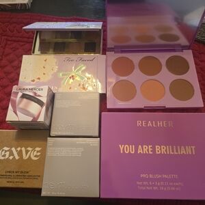 RealHer Blush Palette with Warm Tones Plus Beauty Bundle